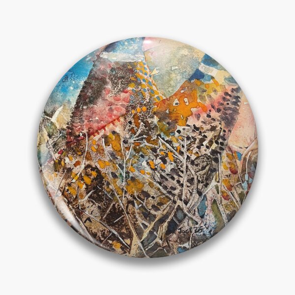 Item preview, Whacky pheasants in the bush inspired by Jean Haines designed and sold by jocemarks.