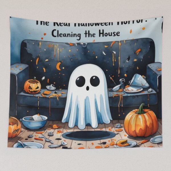 Item preview, The Real Halloween Horror: Cleaning the House – Funny Ghost designed and sold by Ombrya.