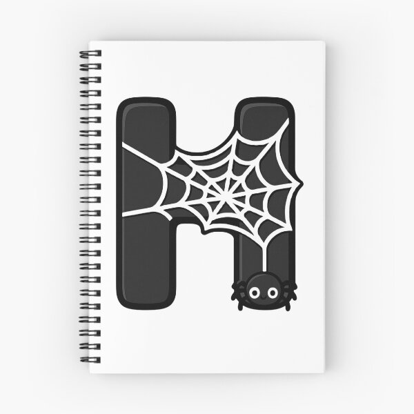 Item preview, Halloween Letter H – Black Spider Web Kawaii Cartoon designed and sold by PrintCreations9.