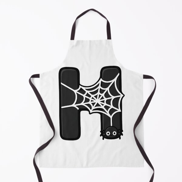 Item preview, Halloween Letter H – Black Spider Web Kawaii Cartoon designed and sold by PrintCreations9.