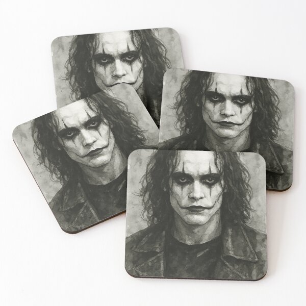 Item preview, Eric Draven The Crow Watercolour Portrait | Dark Gothic Fan Art designed and sold by ConorKeeganArt.