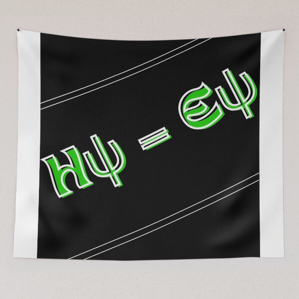 Item preview, Neon Schrödinger Equation Minimalist Design designed and sold by TajSprinklz.