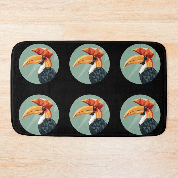 Item preview, Minimalist Rhinoceros Hornbill Vector – Geometric Tropical Bird Design designed and sold by VividOrganica.