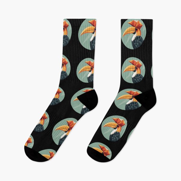 Item preview, Minimalist Rhinoceros Hornbill Vector – Geometric Tropical Bird Design designed and sold by VividOrganica.