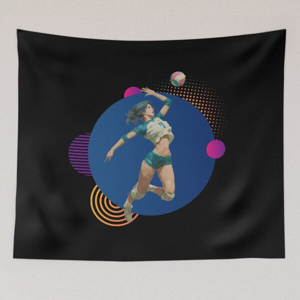 Item preview, Volleyball Opposite Hitter Dynamic Spiker Featuring Geometric Design designed and sold by daila70.