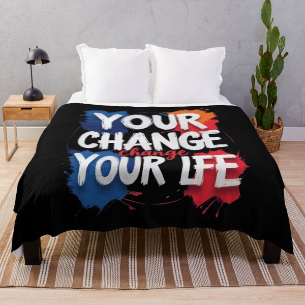 Item preview, Chang your Life motivational quate positive Energy Inspirati brash typogrpny Design  designed and sold by FunkyPatakha.