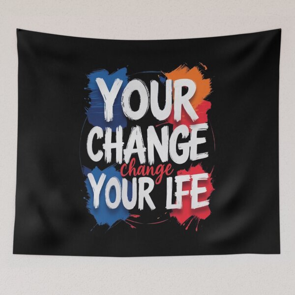 Item preview, Chang your Life motivational quate positive Energy Inspirati brash typogrpny Design  designed and sold by FunkyPatakha.