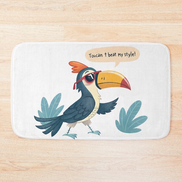 Item preview, Funny Cartoon Rhinoceros Hornbill with Sunglasses designed and sold by VividOrganica.