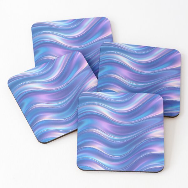 Item preview, Futuristic Metallic Holographic Waves designed and sold by mindmadecrafts.