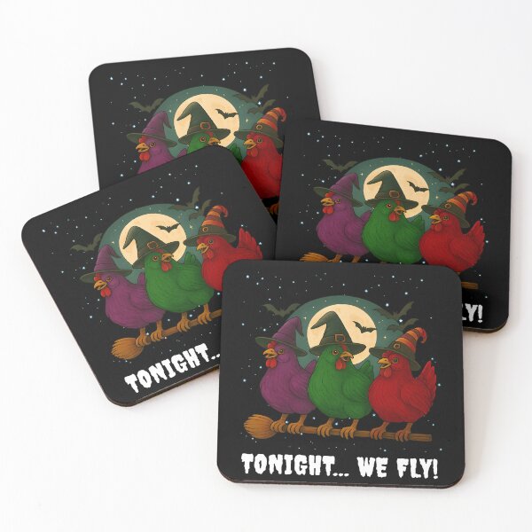 Item preview, Funny Chicken Witchs - Tonight We Fly – Witchy Halloween Chickens designed and sold by Har-vee.
