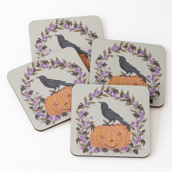 Item preview, Halloween Crow and Pumpkin   designed and sold by lauragraves.