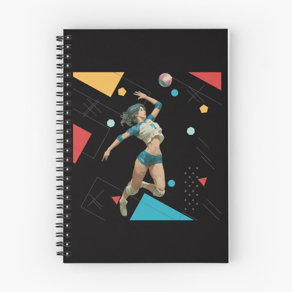 Item preview, Volleyball Opposite Hitter Powerful Spiker on Bold Geometric Pattern designed and sold by daila70.