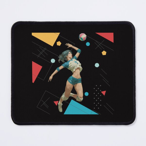 Item preview, Volleyball Opposite Hitter Powerful Spiker on Bold Geometric Pattern designed and sold by daila70.