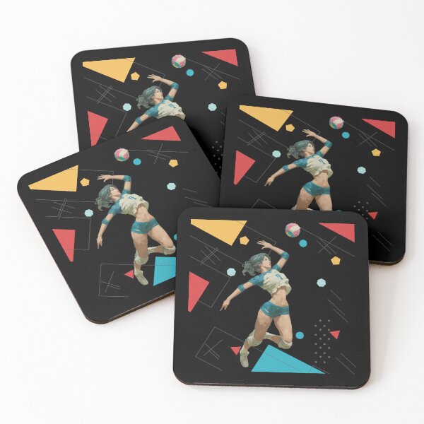 Item preview, Volleyball Opposite Hitter Powerful Spiker on Bold Geometric Pattern designed and sold by daila70.