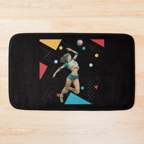 Item preview, Volleyball Opposite Hitter Powerful Spiker on Bold Geometric Pattern designed and sold by daila70.