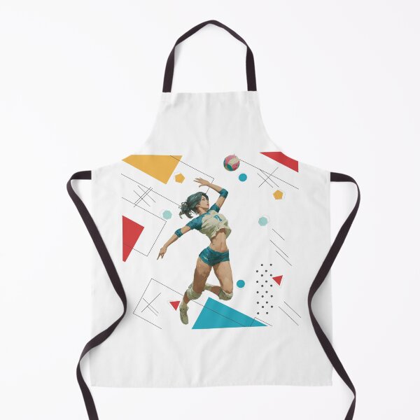 Item preview, Volleyball Opposite Hitter Powerful Spiker on Bold Geometric Pattern designed and sold by daila70.