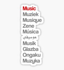 Music (10 languages) Sticker