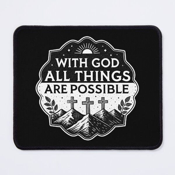 Item preview, Matthew 19:26 With God All Things Are Possible designed and sold by plushism.