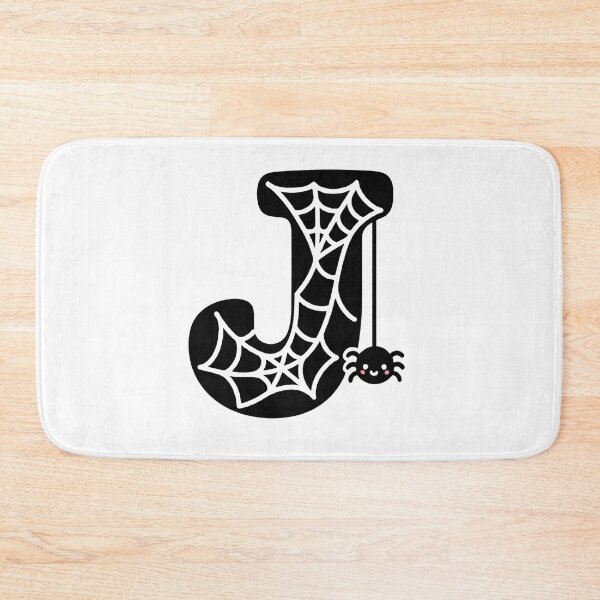 Item preview, Halloween Letter J – Black Spider Web Kawaii Cartoon designed and sold by PrintCreations9.