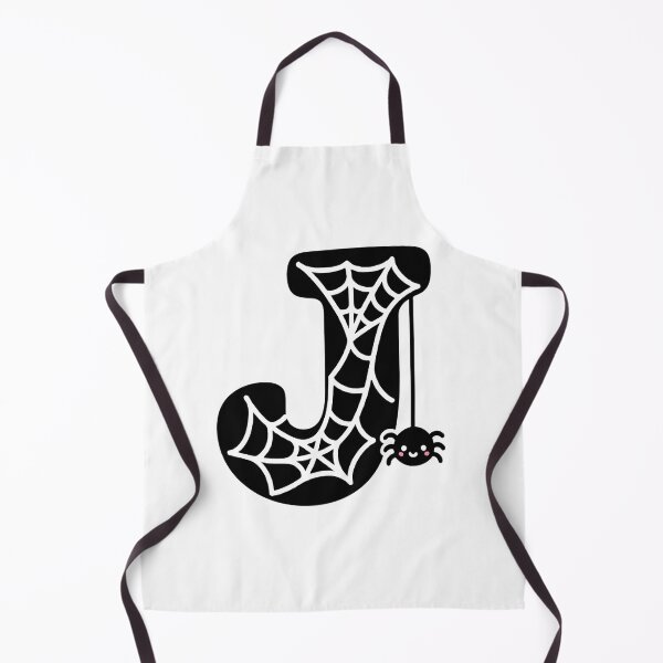 Item preview, Halloween Letter J – Black Spider Web Kawaii Cartoon designed and sold by PrintCreations9.