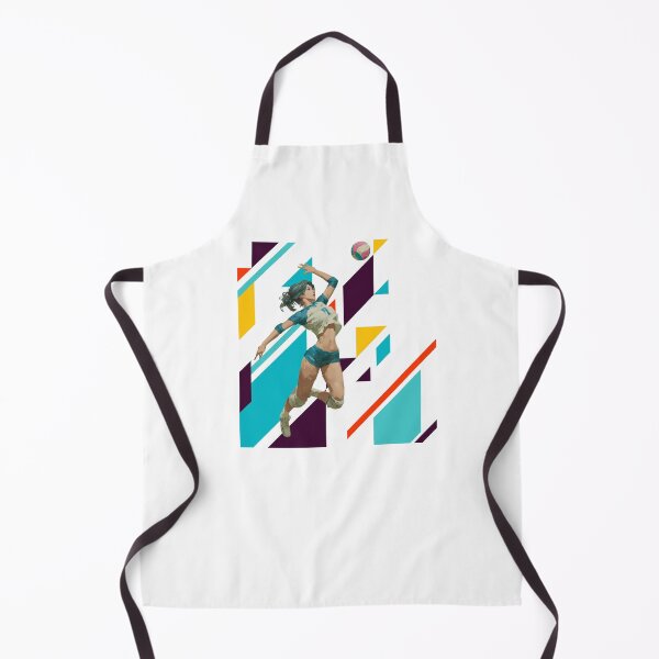 Item preview, Volleyball Spiker Opposite Hitter with Modern Geometric Background designed and sold by daila70.