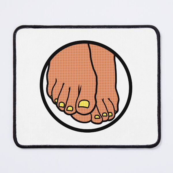 Item preview, Yellow Toes Badge designed and sold by SolefulStickers.