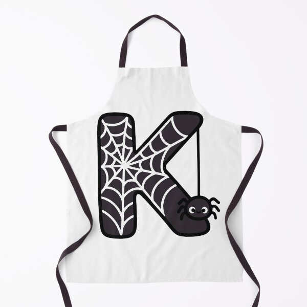 Item preview, Halloween Letter K – Black Spider Web Kawaii Cartoon designed and sold by PrintCreations9.