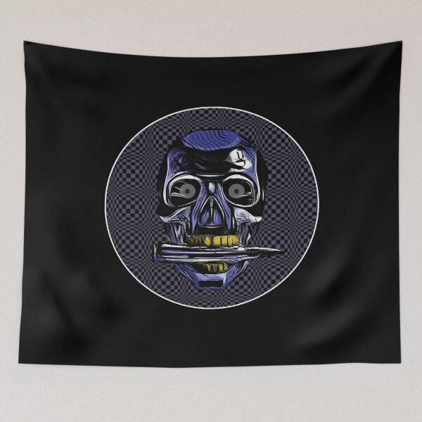 Item preview, Cyborg Skull with a Bullet In His Teeth designed and sold by ColorfulMystic.
