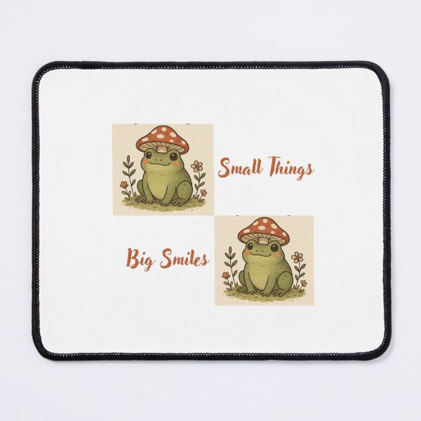 Item preview, Tiny Frog Wearing Cozy Mushroom Hat designed and sold by JoyLineStudio.