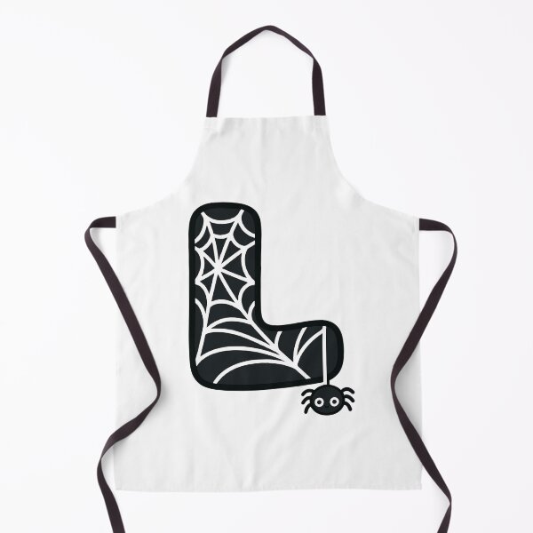 Item preview, Halloween Letter L – Black Spider Web Kawaii Cartoon designed and sold by PrintCreations9.