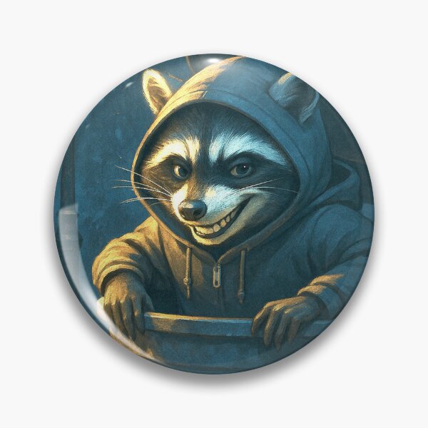 Item preview, Raccoon in the trash can designed and sold by NoerdyundDoerty.