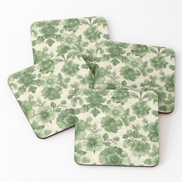 Item preview, Hand-Drawn Vintage Green Botanical Pattern designed and sold by Virtuals1.