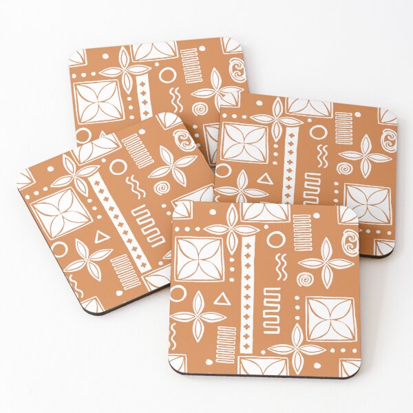 Item preview, Orange White Geometric Pattern  designed and sold by Patternandflow.