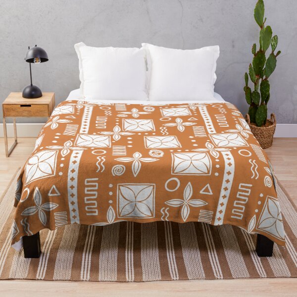 Item preview, Orange White Geometric Pattern designed and sold by Patternandflow.