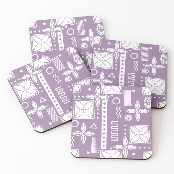 Item preview, Purple White Geometric Pattern  designed and sold by Patternandflow.