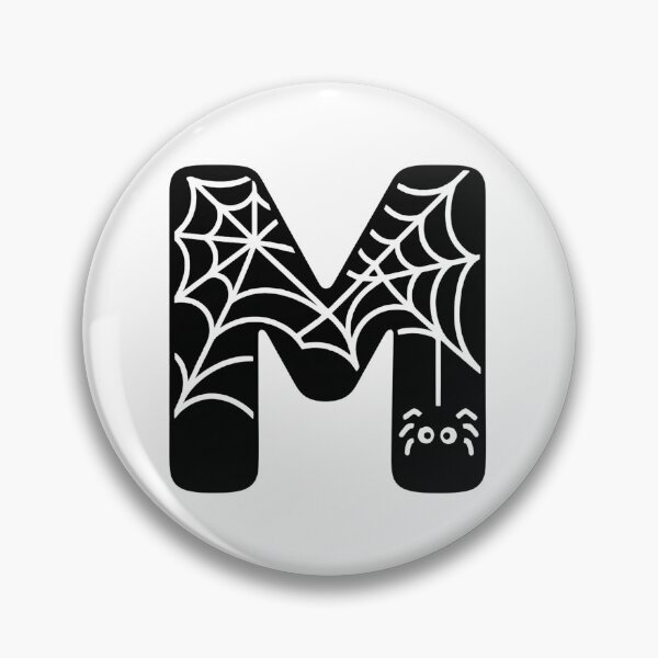 Item preview, Halloween Letter M – Black Spider Web Kawaii Cartoon designed and sold by PrintCreations9.