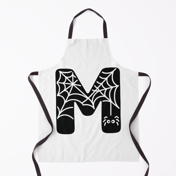 Item preview, Halloween Letter M – Black Spider Web Kawaii Cartoon designed and sold by PrintCreations9.