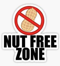 Nut Free Zone Peanut Allergy Sticker