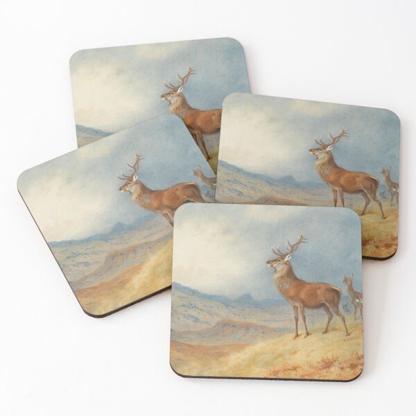 Item preview, Red Deer in a Highland Landscape designed and sold by tomorrowsart.