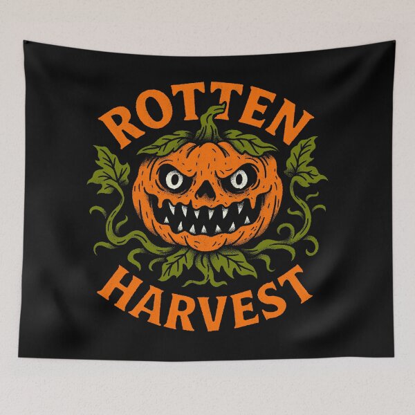 Item preview, Rotten Harvest – Spooky Halloween Pumpkin designed and sold by marielmoreya.