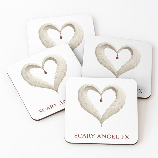Item preview, Beauty and Blood – Angel Feather Heart with Blood | Scary Angel FX Collection designed and sold by Scaryangelfx.