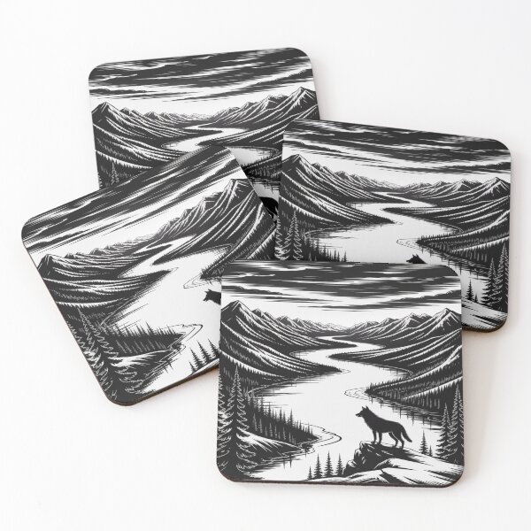 Item preview, Yukon River - Wolf and nature designed and sold by DamioPolArt.