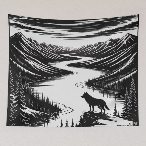Item preview, Yukon River - Wolf and nature designed and sold by DamioPolArt.
