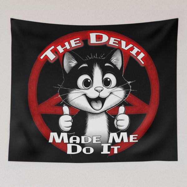 Item preview, The Devil Made Me Do It — Cute Cat Chaos designed and sold by A-T-H.