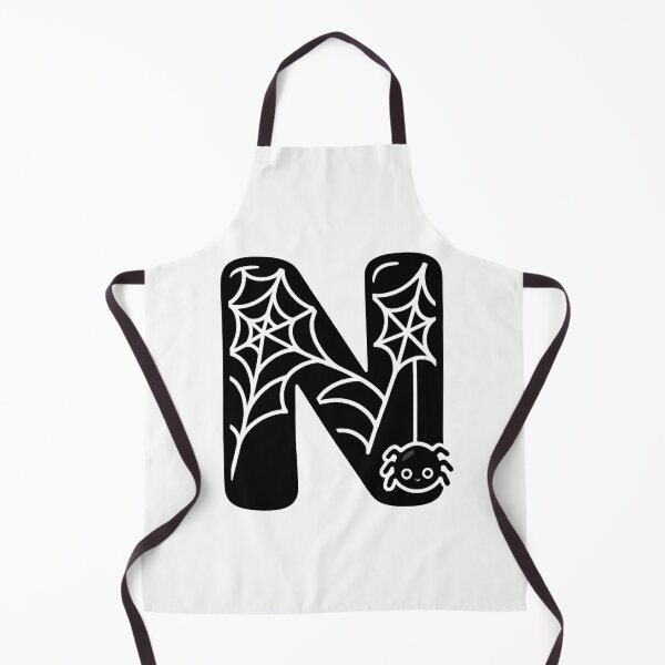 Item preview, Halloween Letter N – Black Spider Web Kawaii Cartoon designed and sold by PrintCreations9.