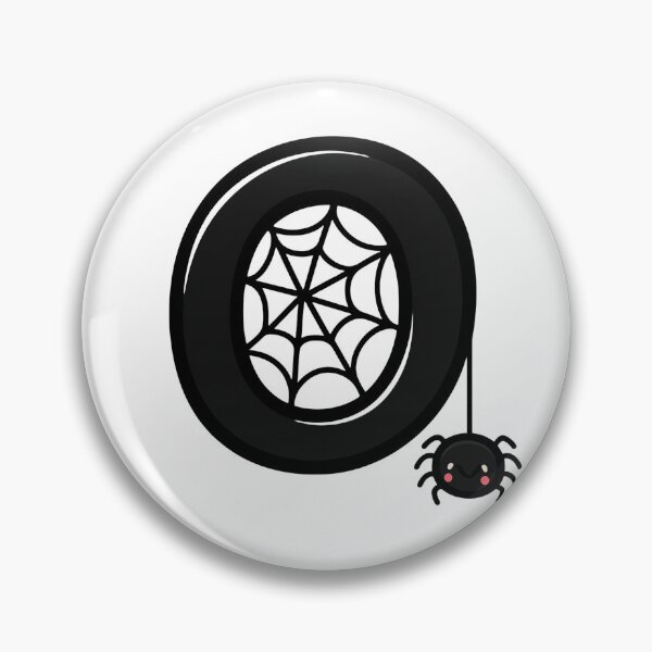 Item preview, Halloween Letter O – Black Spider Web Kawaii Cartoon designed and sold by PrintCreations9.