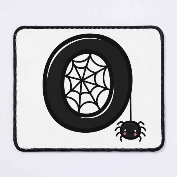 Item preview, Halloween Letter O – Black Spider Web Kawaii Cartoon designed and sold by PrintCreations9.