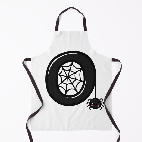 Item preview, Halloween Letter O – Black Spider Web Kawaii Cartoon designed and sold by PrintCreations9.