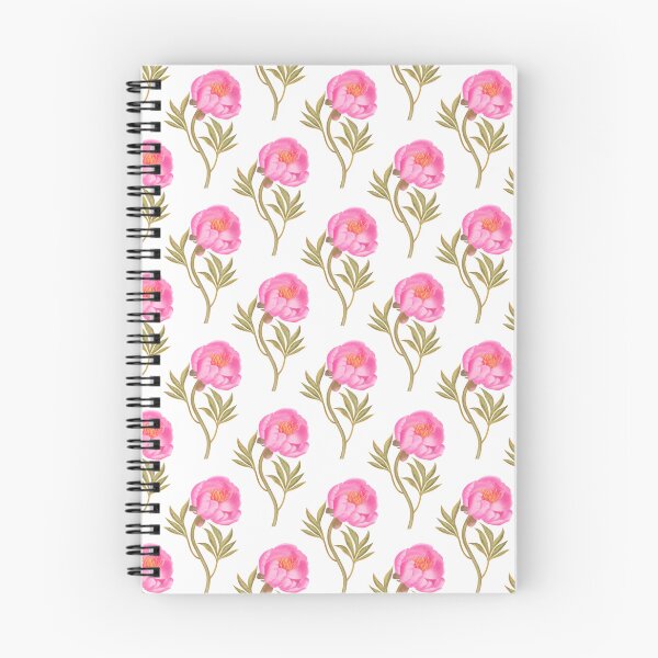 Item preview, Seamless delicate watercolor pattern with pink peonies on a long stem and a white background designed and sold by Grin Katalina Floral Patterns & Cozy Art.