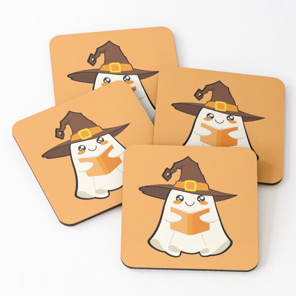 Item preview, Halloween book lover Cozy Girly Ghost Reading designed and sold by Art-of-Rory.
